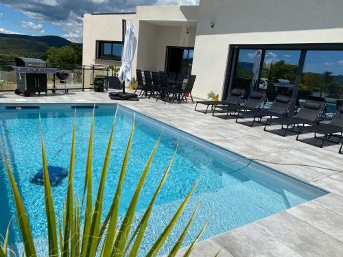 Villa avec vue panoramique sur les Cévennes