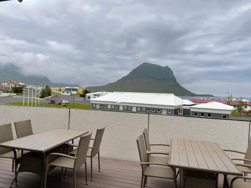 Balcony/terrace, Helgrindur Guesthouse in Grundarfjordur