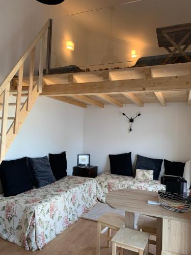 1 queen bed, 2 sofa beds