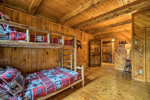 Exquisite Cabin with Deck and Fire Pit, 10 Mi to Lake