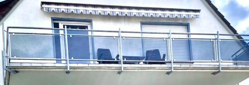 Balcony/terrace, Helle moderne Ferienwohnung, Nahe Koblenz am Rhein in Weitersburg