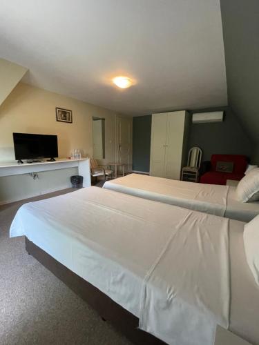 2 twin beds, 1 sofa bed