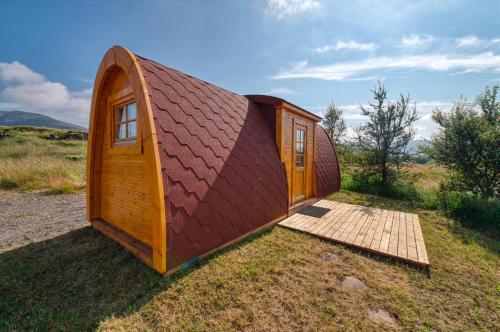 Entrance, Fossatun Camping Pods & Cottages - Sleeping Bag Accommodation in Fossatun