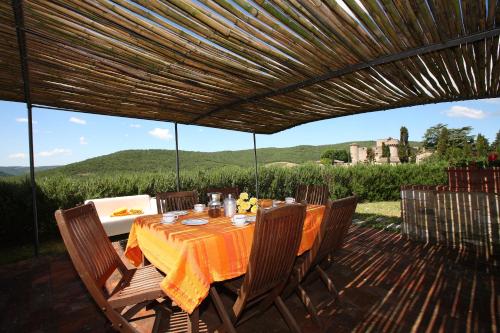 陽台/露台, Castello Di Meleto in 加伊奧萊伊恩基亞恩蒂