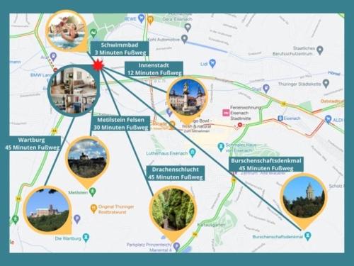 discovAIR Eisenach - Haus Hanna mit 5 Apartments, Ideal fur mehrere Familien, Schwimmbad-Nah