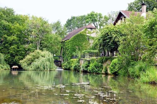 Moulin dans un parc d’élevage à Daims