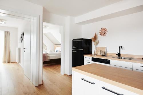 Konyha, HOMEBOUND APARTMENTS Salzburg City I - contactless check-in in Liefering