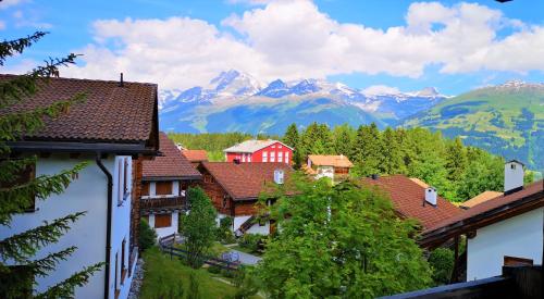 景觀, grosses Ferienhaus mit Sauna im Skigeb. Obersaxen in 奧伯薩克森梅爾賀夫