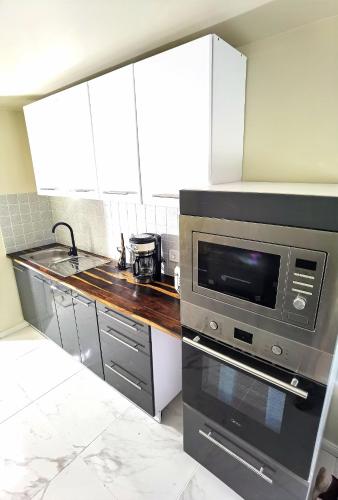 ห้องครัว, Apart Oderblick Ferienhaus in โชริน