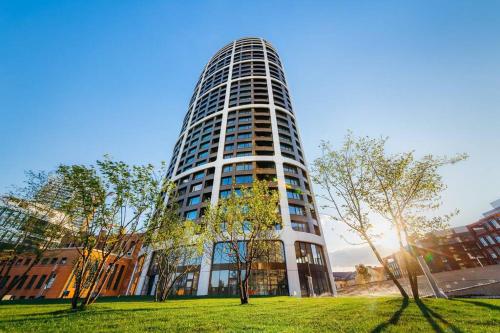 Castle view and city skyline view, Sky Park residence, Bratislava (fotografie 2)