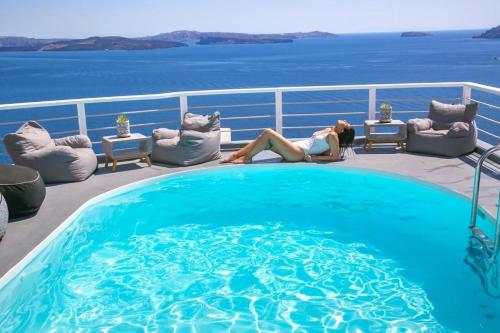 Luxury Santorini Villa Ocean Breeze Villa Sea Caldera View Jacuzzi Plunge Oia