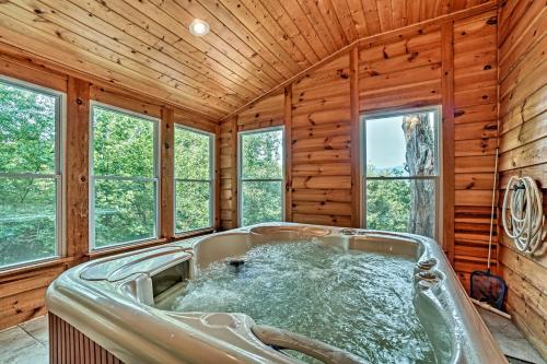 Mountain Retreat with Decks, Hot Tub, and Games! in Brevard
