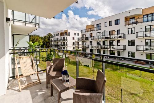 Балкон, BlueApart Apartamenty Hotelowe Nexo in Пуцк