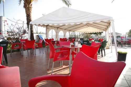 Étterem, Camping Valle Niza Playa in Benajarafe