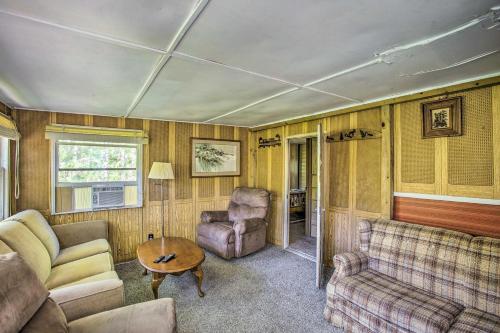 Little Manistee Riverfront Cabin with Fire Pit!