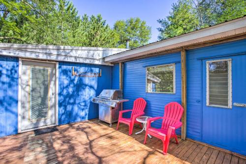 Little Manistee Riverfront Cabin with Fire Pit!