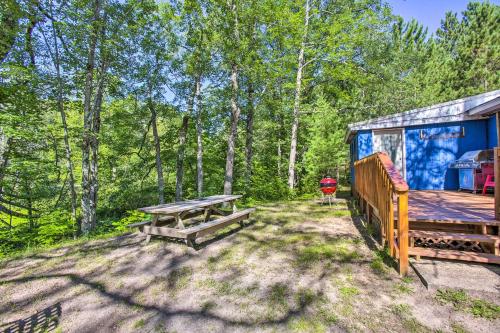 Little Manistee Riverfront Cabin with Fire Pit!