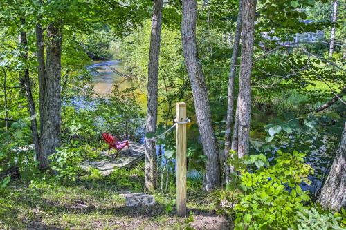 Little Manistee Riverfront Cabin with Fire Pit!