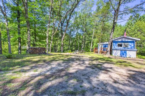 Little Manistee Riverfront Cabin with Fire Pit!