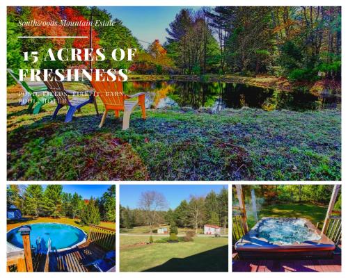 Southwoods Mountain Estate -private mansion, pool, hottub+ 15 acres