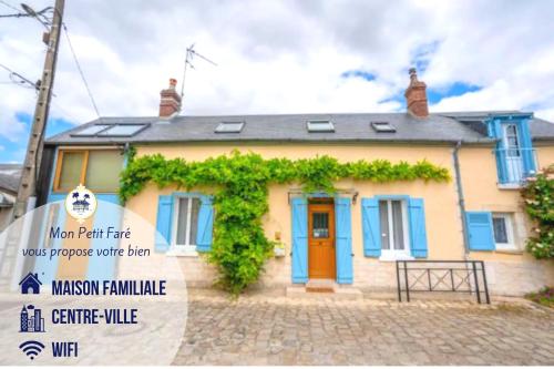 LE BERRY BLEU - RÉNOVÉ - CENTRE-VILLE - 2-6 Pers gîte à louer Pont de Moulon