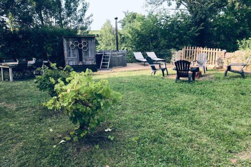 La cabane des vignes avec spa nordique gîte à louer Lussac