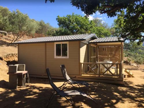 Bungalow de 2 chambres a Corbara avec magnifique vue sur la mer jardin amenage et WiFi gîte à louer Pigna