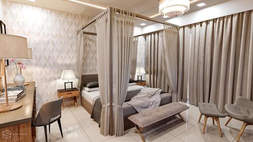 1 queen bed, 1 sofa bed