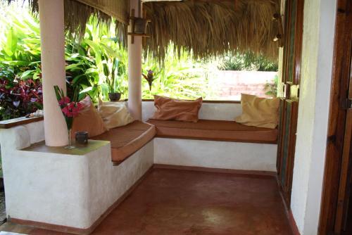 Balcony/terrace, Palm-covered house in the tropical -Casa Oli in Las Galeras
