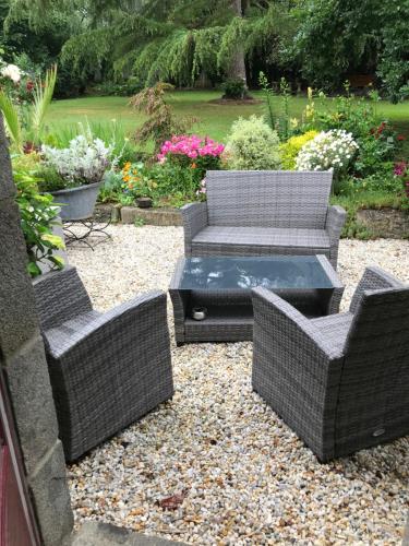 tuin, Auberge de Keranden in Landerneau