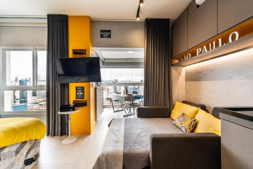 Design Premium Faria Lima, Skyline, Home Office, Pinheiros, Сан-Паулу