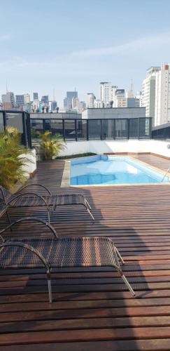 Apto 26 com Smart TV e WiFi VIVO fibra Columbia Resid ao lado Pamplona Shopping Jardins - São Paulo, São Paulo (fotografie 4)