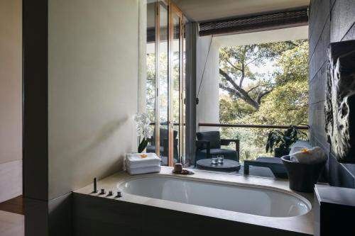 King Room with Garden View room in Capella Singapore Hotel