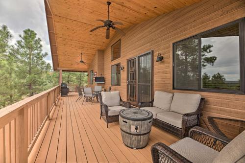 Deck and Views Dog-Friendly Cabin in Show Low!