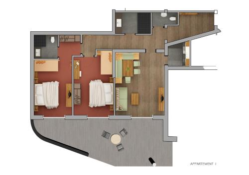 2 bedrooms, 2 beds