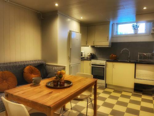 Kitchen, Villa Vasa Salen Nedre lagenhet in Transtrand