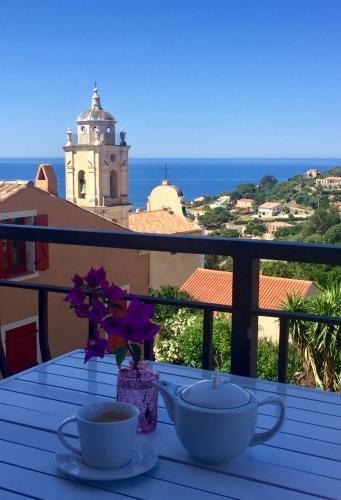 Balkon/terasa, Hotel Cyrnos in Cargese Town Center