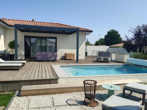 Villa bassin d'arcachon gîte à louer Lamothe