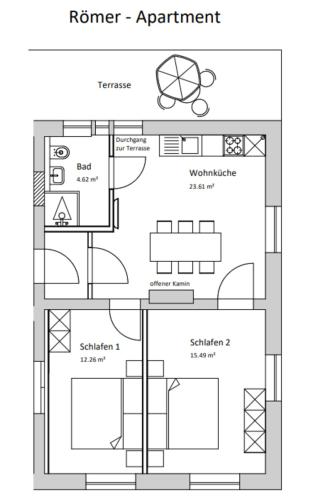 Römer-Apartment im Herenhaus Rheinblick