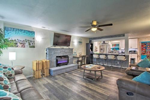 Hot Tub and Theater Room Tropical Springfield Home