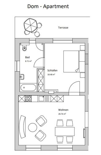 Dom-Apartment im Herrenhaus Rheinblick