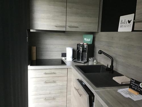 Konyha, Studio Gardenroom Guesthouse De Steenberg met wellness & tuinzicht in Geel