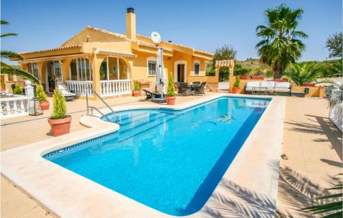  Beautiful Home In Abanilla With Private Swimming Pool, 3 Bedrooms And Outdoor Swimming Pool, Unterkunft in Abanilla