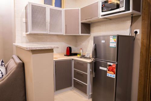 kuhinja, Mustaqarr Serviced Apartments Al Naqrah in Ha'il