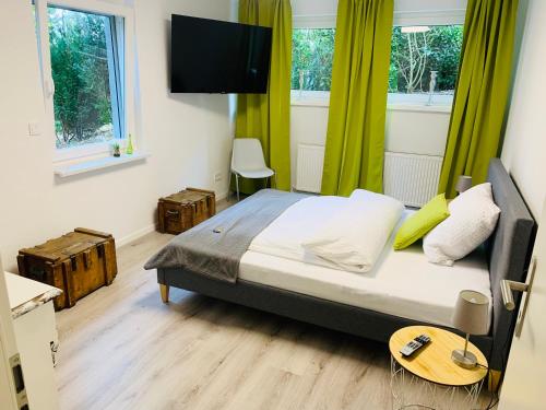 B&B Apelern - Appartement Apelern (A2) - 2 Zimmer, Badewanne, Terrasse, Netflix - Bed and Breakfast Apelern