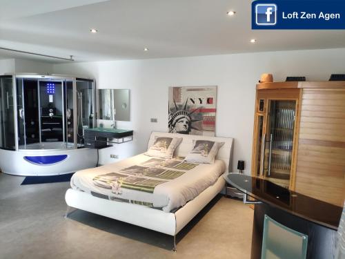 Loft Zen SPA Balneo Parking Gratuit Sauna Hammam Billard 3