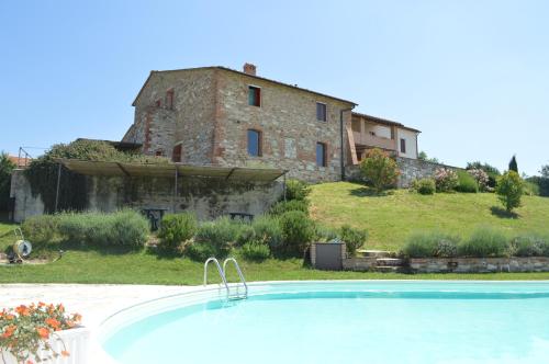  Holiday apartment with swimming pool, strade bianche, swimming pool, view in Pievina