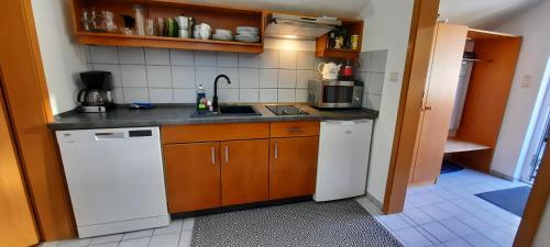 廚房, Ferienwohnung Wildgatter in 格拉芬維森