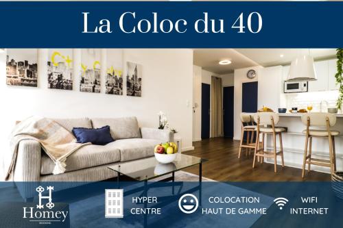 HOMEY LA COLOC DU 40 - Colocation haut de gamme de 4 chambres uniques et privées - Proche transports en commun - Aux portes de Genève - Chambre d'hôtes - Annemasse