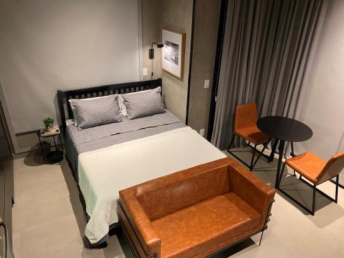 Cama Queen- Loft super moderno na Vila Olímpia, São Paulo (fotografie 5)